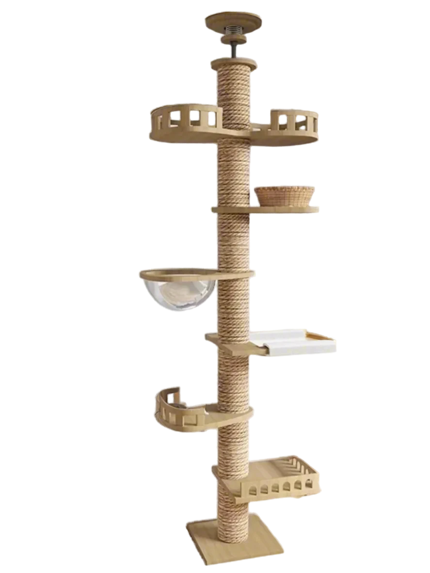 PurrLux Floor-to-Ceiling Cat Tree Tower | Adjustable Height