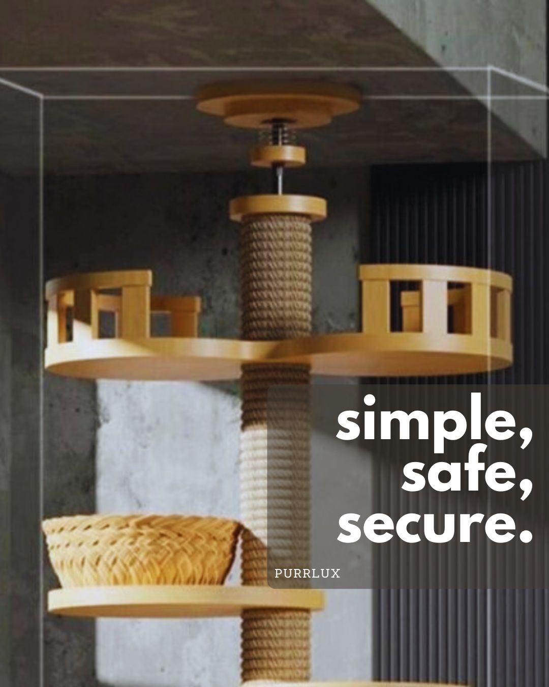 PurrLux Floor-to-Ceiling Cat Tree Tower | Adjustable Height