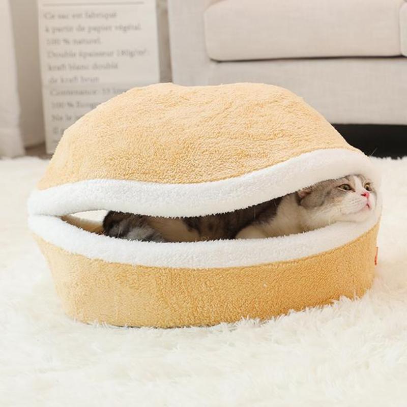 Hamburger shop cat bed