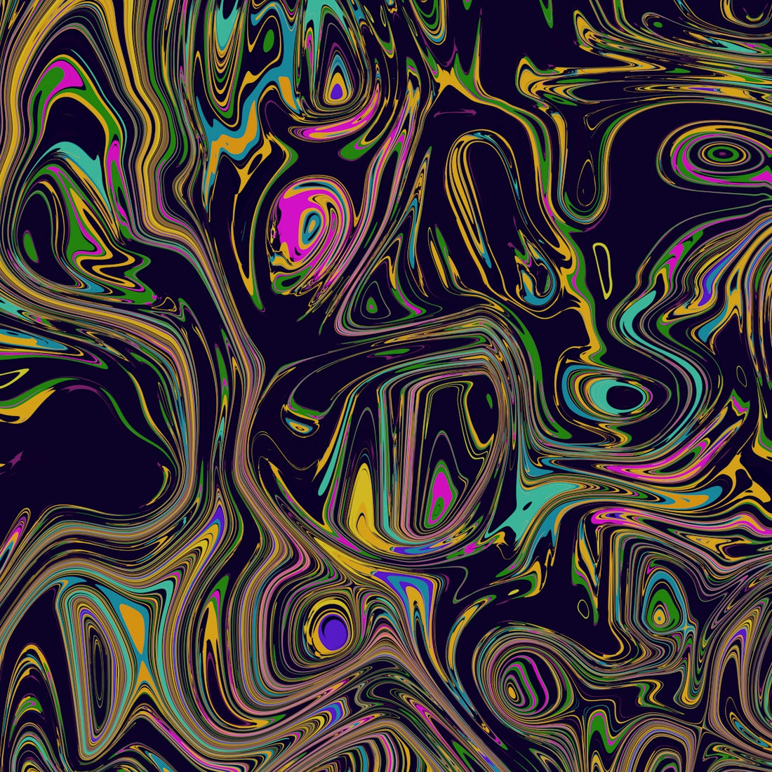 an abstract background of multicolored lines and swirls