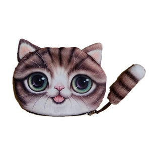 Cute Cat Coin Purse With Tail & Ears
