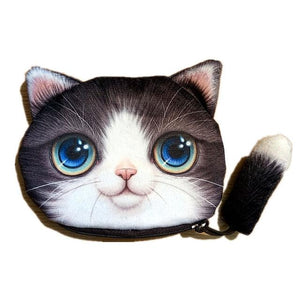 Cute Cat Coin Purse With Tail & Ears