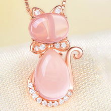 Pretty In Pink Cat Necklace
