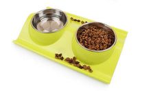 Plastic & Stainless Steel Combo Bowl (Various Designs)
