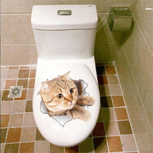 3D Toilet Smasher Cat PVC Art